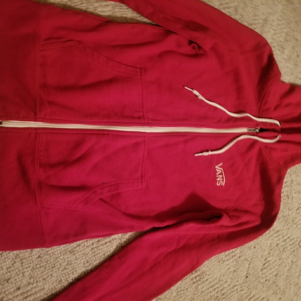 Medium red vans zip up jacket